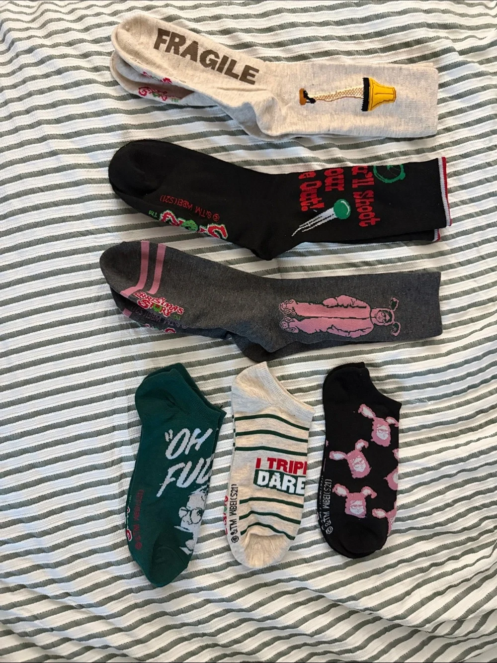 A Christmas Story Novelty Crew & Ankle Socks Pack - Assorted Colors